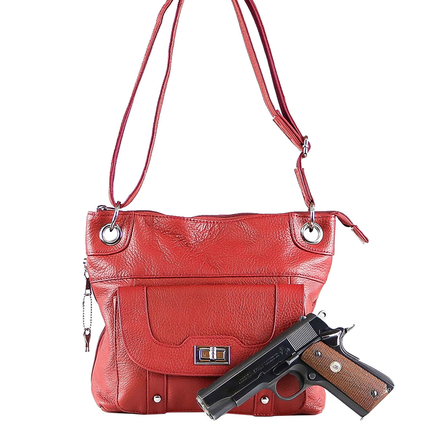 Triple Zipper Locking Concealed Carry Crossbody Bag - CCW Concealed Carry  Purse - ZZFab